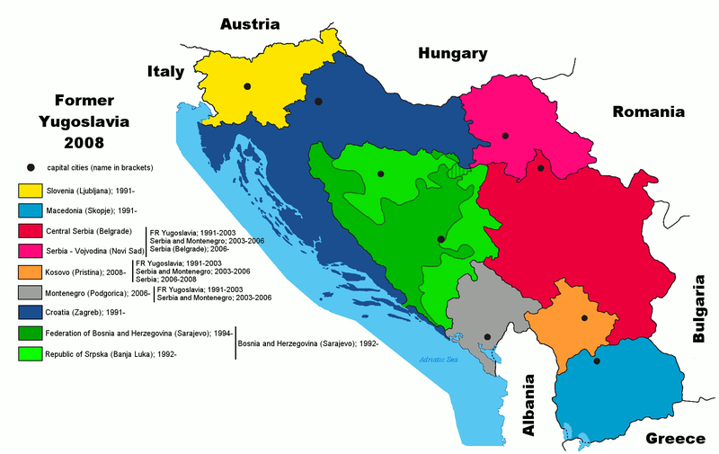 Map Of Yugoslavia Now Fabian S Website